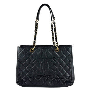 CHANEL Black Caviar Leather Bag